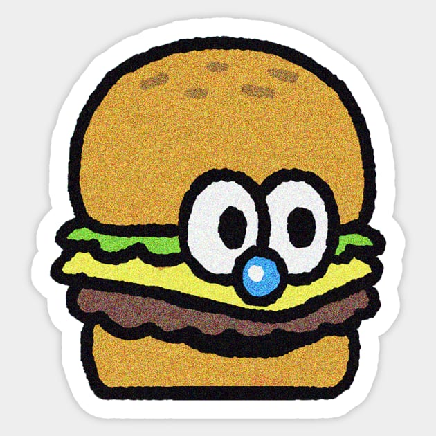 burger Sticker by Bowlcut Pug